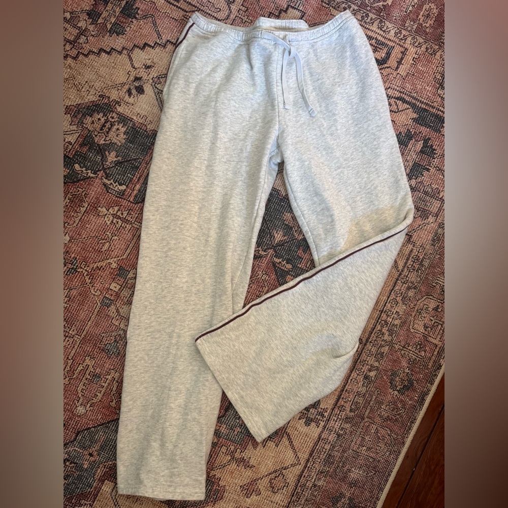 Hollister maroon side stripe sweats